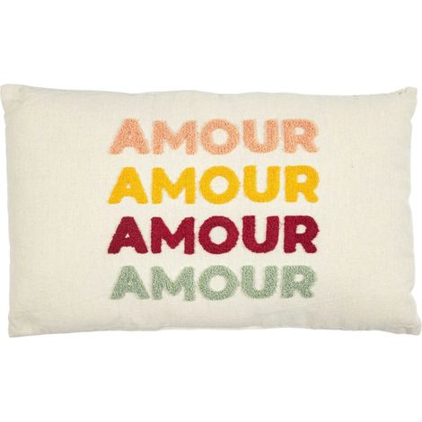 Coussin avec bouclette 30x50cm AMOUR (1/4)