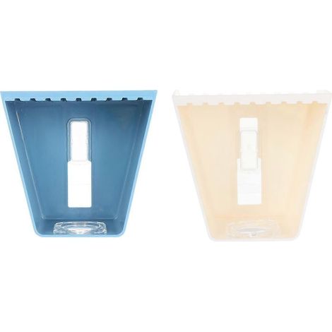Set mit 2 Wandhalterungen für Handdesinfektionsmittelflaschen mit Pumpspender – 12 x 11,5 x 7,5 cm – Blau (1/4)