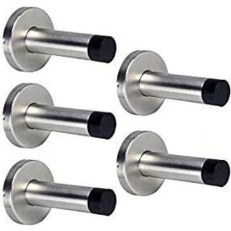 5X Butées de Porte, Arrêts de Porte en INOX, avec Caoutchouc, Sécurité pour Doigts de lEnfant (5 butoirs) (1/5)