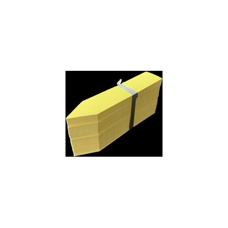 100 Pièces Étiquettes- Jaune pour Plantes de Jardin en Plastique Etiquette Semis de 2x10cm (1/5)