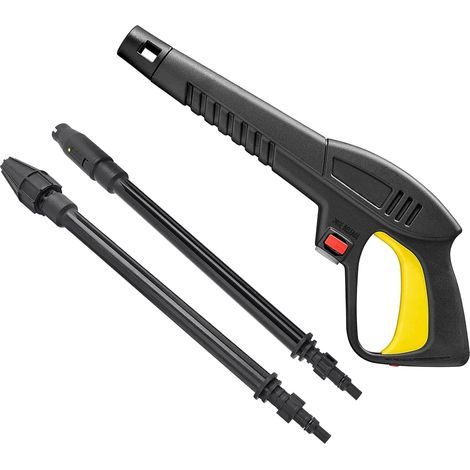 Pistolet à eau haute pression avec lance à jet variable et lance rotative, compatible avec les nettoyeurs haute pression. (1/5)