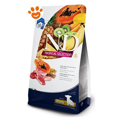 Farmina Dog N&D Tropical Puppy Mini Agnello  - Farmina Dog N&D Tropical Puppy Mini Agnello - Sacco Da 1,5 Kg