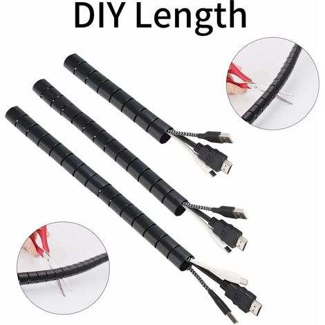 Cable Cover, 2m Flexible Electrical Cable Management, Cable Management ...