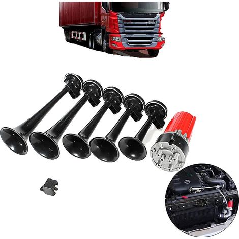 Klaxon, 12V, 125 dB, Plastique ABS, Ensemble de 5 Trompettes, Joue la Mélodie Dixie (1/5)