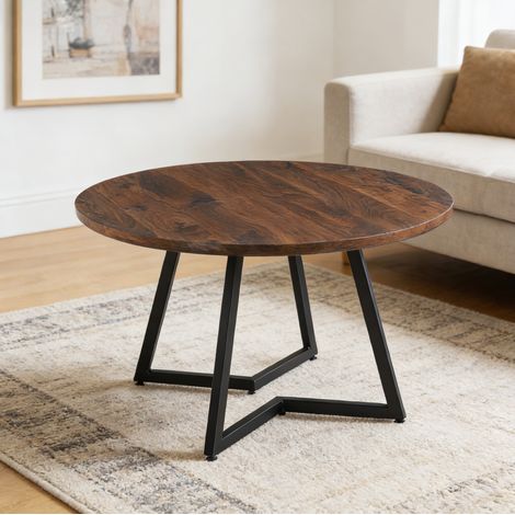 Tavolo da pranzo 11011075 cm, piano in MDF con gambe in metallo (1/5)