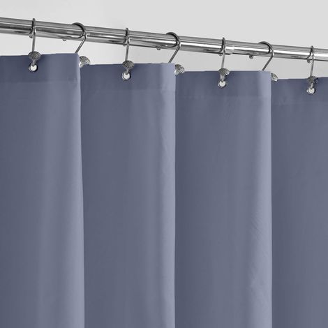 180 cm de largeur 180 cm de hauteur, rideau de douche en polyester bleu gris uni, épais, imperméable et anti-moisissure, pour salle de bain ou hôtel (1/3)