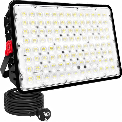 Projecteurs LED Extérieur 400W, 40000LM Spot led Extérieur IP66 étanche Projecteur Exterieur LED 6500K Blanc Froid Eclairage de Sécurité pour Jardin, Patio, Garage, Terrasse,Atelier (1/5)