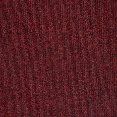 Moquette en dalles modulaires autoplombantes  Dalles moquette professionnelles rouges sans colle  Dalle moquette bureau en velours côtelé