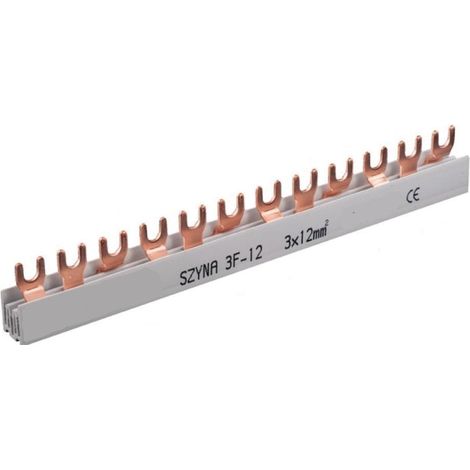 Barra di collegamento della corrente, pettine 3F S-12 12mm2 (1/2)