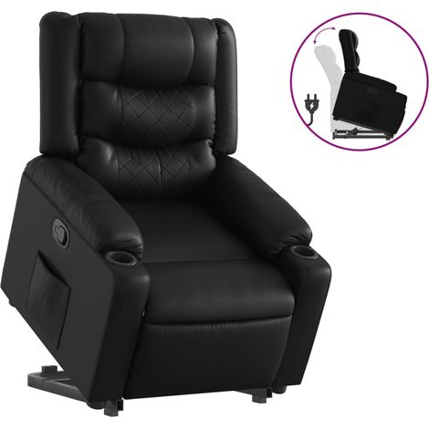 Maison Exclusive - Sillón reclinable elevable cuero artificial ne