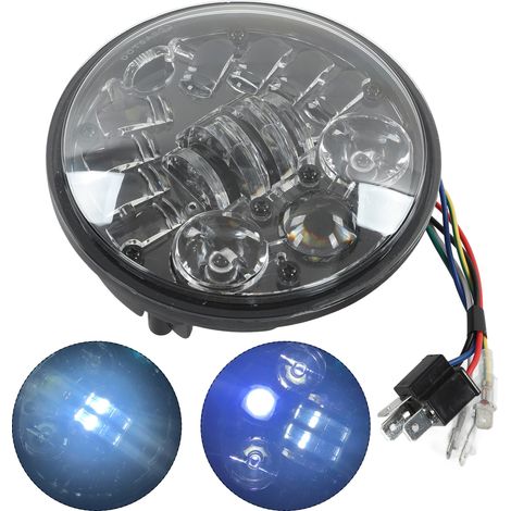 Universeller 5,75-Zoll-LED-Scheinwerfer für Motorräder, Motorradscheinwerfer und modifizierte Leuchten. (1/5)