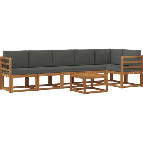 Outdoor Sofa Set with Cushion 7 pcs Natural and Anthracite vidaXL (1/5)