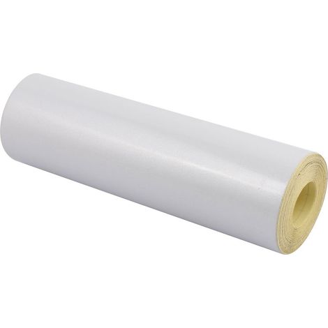 Bande d'avertissement sécurité réfléchissante, couleur blanche, 20 cm, longueur 10 m