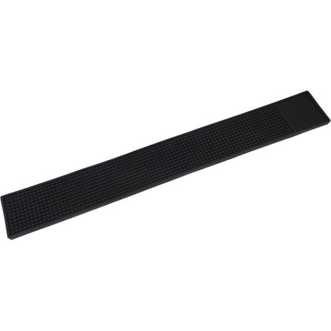 schwarze Abtropfmatte, 60 x 8 cm, Abtropfmatte, spülmaschinenfest, weicher Kunststoff, MUMU (1/4)