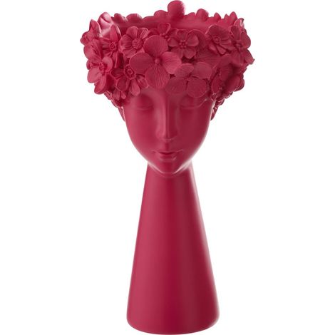 Cache-Pot Tête Fleurie "Flore" 40cm Fuchsia (1/5)