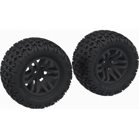 dBoots FORTRESS MT Tire Set Glued Black (2)