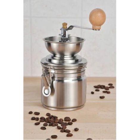 Moulin à café manuel, en acier inoxydable et céramique, pour expresso, cafetière à piston et café filtre, pour une utilisation à la maison et en voyage.-AquaForge (1/3)