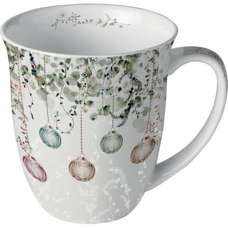 Mug de Noël gris en porcelaine fine (1/2)