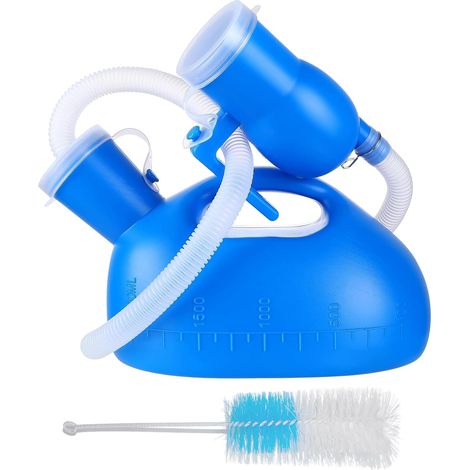 Portable Urinal for Men Women 2000ml with Leak-Proof Lid and Cleaning Brush for Travel Camping Car Emergency Bed (1/5)