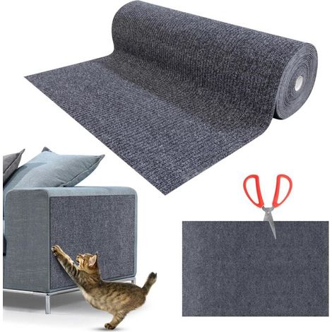 Tigrezy – Griffoir pour chat 200x40cm – Protection canapé anti-griffe – Dos adhésif – Fibre de polyester réutilisable – Installation facile (1/4)