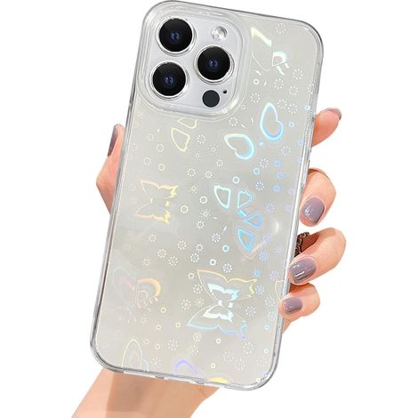 Coque Transparente Avec Motif Circulaire - TPU Souple et PC Rigide - Protection Antichoc - Compatible iPhone 13 Pro Max - 1 Pièce (1/5)