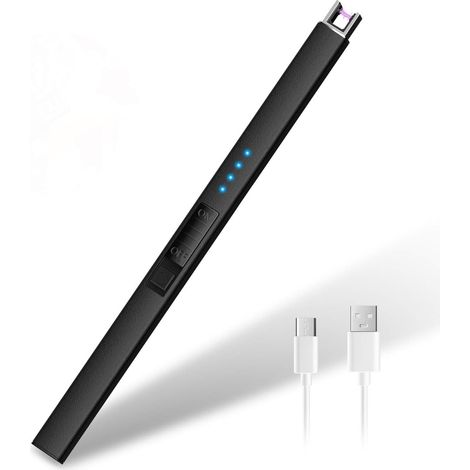 Briquet Électrique - Arc Électrique Rechargeable USB-C - Résistant Au Vent - Pour Bougies Barbecue Camping - 1 Pièce (1/5)