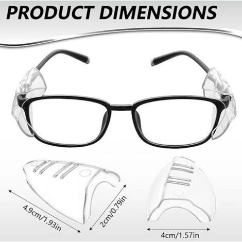 QORVA-Protections latérales de sécurité pour lunettes, 4 pièces, Protections latérales de sécurité pour lunettes (1/3)