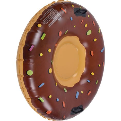 Chambre à air de luge marron pour adulte, tube de ski en PVC, traîneau neige solo, jouet de neige de Noël, bouée tractable, pneu de ski (extra résistant) – couleur marron (expédié dégonflé) (1/5)