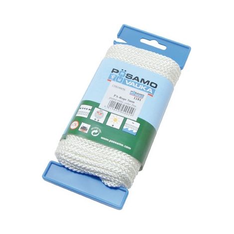 Cuerda poliamida 2,0 gefl. blanco LG-HASPEL 30m (por 5)