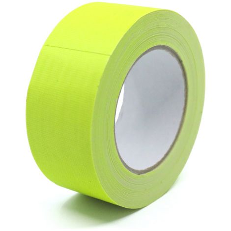 Gaffeur fluo ruban adhésif Toilé - 50 mm x 25 m - Jaune (1/2)