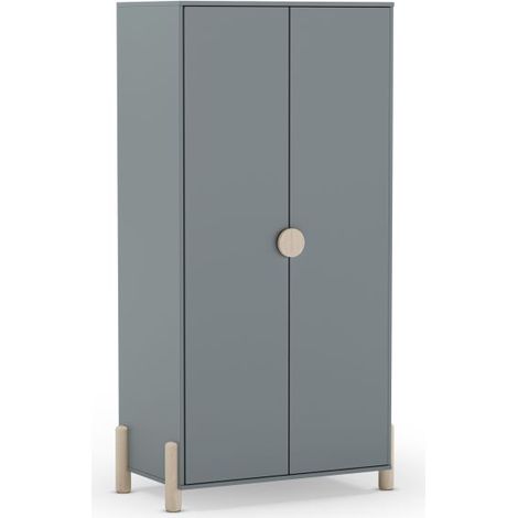 Armario juvenil de 2 puertas 92,5x180 cm Misty Dawn Verde Salvia - Oak Soft (ancho) x 180cm (alto) (1/5)