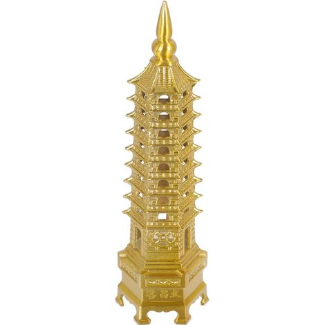 Kupferturm Skulptur Gartendekoration Goldfarbene Turmfigur