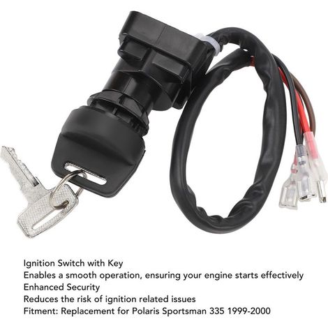 Interrupteur de Contact à Clé 4 Fils pour Polaris Sportsman 335 1999-2000 - Haute Durabilité (1/5)