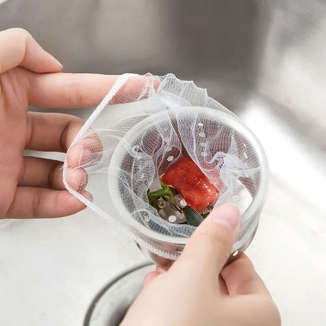 Filtre à Déchets de Résidus de Polyester élastique Sac en Maille Jetable Crépine de Vidange D'évier de Cuisine pour Bassin D'égout de Piscine et Drain de Sol(30 Pieces) (1/5)