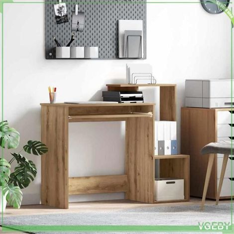 Bureau - ABI - Chêne artisanal - 106 x 41 x 88,5 cm - 1 tiroir - Durable (1/5)