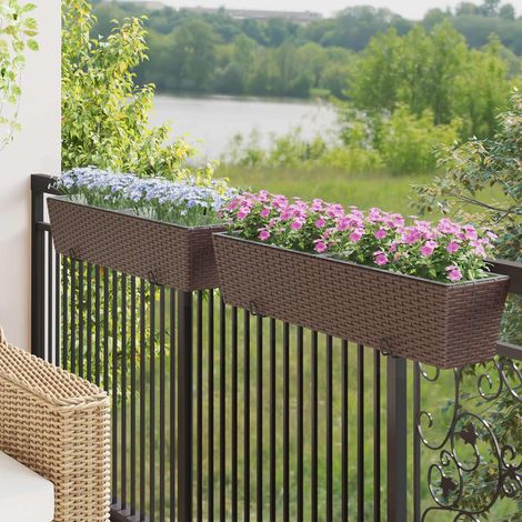 Balkon 2 pcs 80 x 17 x 17 cm Metall