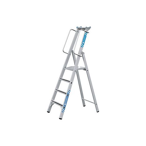ZARGES Scala a libro in alluminio con grande piattaforma con