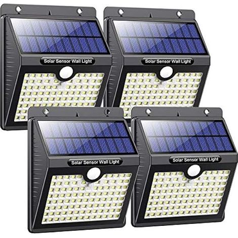 Lampe Solaire Extérieur,  [ 40 LED Lot de 4] Éclairage Solaire Extérieur Détecteur de Mouvement, Spot Solaire Extérieur avec 3 Modes Intelligents Lumière Solaire Étanche pour Jardin (1/5)