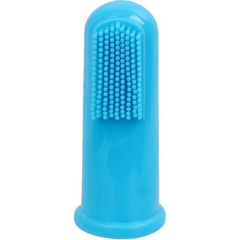 Brosse À Dents Pour Animal De Compagnie - Gel De Silice Souple - Convient Chien Et Chat - 5,5 X 2,4 Cm - 1 Pièce (1/5)