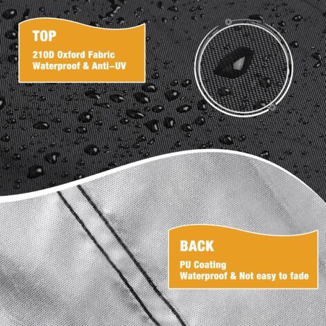 Housse de barbecue, bâche de protection extérieure pour barbecue, housse imperméable pour grille-pain, résistante aux UV, coupe-vent et anti-poussière (S) 8066100cm Noir) (1/3)