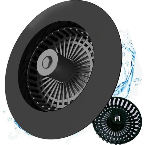 Crépine d'évier 3 en 1,acier inoxydable, bouchon anti-obstruction, crépines, couvercle de bonde et accessoires (1/5)