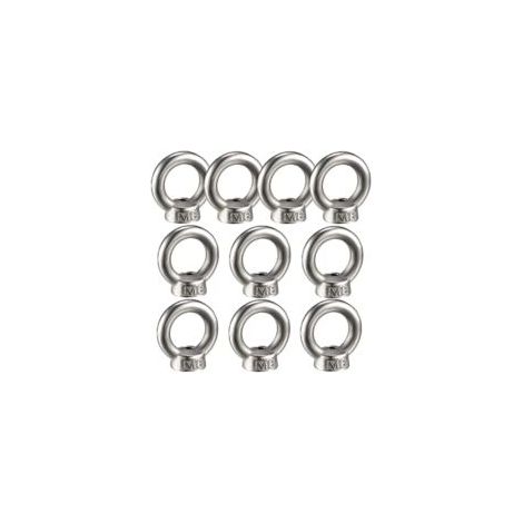 Bardusch-10PCS Écrou à oeil de levage, écrou à anneau femelle pour le levage de l'acier inoxydable 304Pack of 10, M8