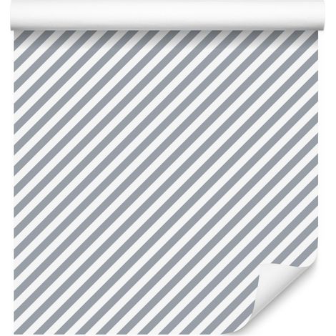 Hellgrau-weiß gestreifte Tapete, hellgrauer Hintergrund, 50 x 1000 cm (1/5)