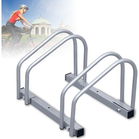 Jiubiaz Portabicicletas para 2 bicicletas Plata acero - para niños regalo de cumpleaños