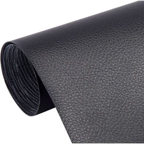 Kit di riparazione per pelle, 30 x 20 cm, toppa adesiva per pelle per auto e divani (nero) (1/5)