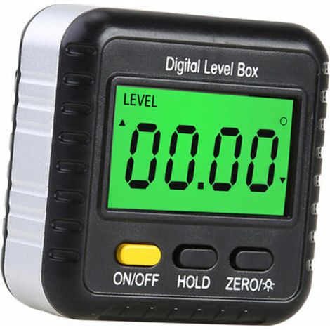 Jauge De Detecteur D'Angle Numerique 360 Degres Mini Rapporteur Numerique Inclinometre Cube D'Angle Magnetique Boite De Niveau Electronique Avec Ecran Lcd Pour La Construction Automobile Reparation