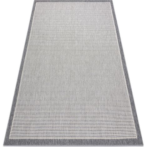 Teppich SPRING 20411332 Linien, Rahmen geschlungen - grau  grey 80x150 cm