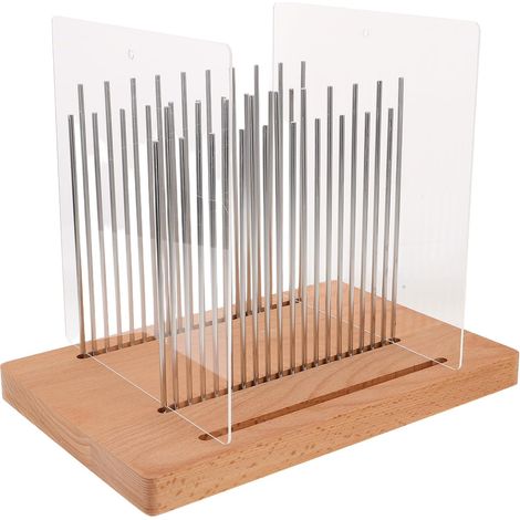 Trancheuse Bois avec Guide de Découpe Réglable Plaque Acrylique Double Lame en Acier Inoxydable Plateau Anti-Miettes Intégré Trancheuse Manuelle Compacte pour Artisanal et (1/5)