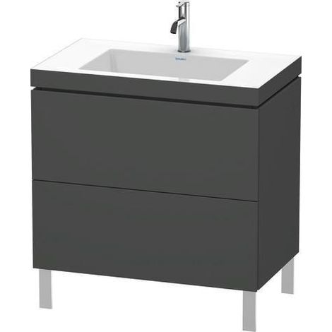 Ensemble lavabo L-CUBE 800x480mm 2 Au 1 HL ta s-matt ES NB Mi.