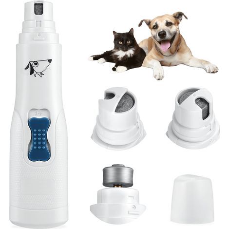 Coupe Griffes Chien, Coupe Ongle Chien Silencieux pour Animaux de Compagnie, Lime a Ongle Electrique pour Chien, Faible Bruit, Coupe Griffes Chat et Chien, Faible Vibration, Toilettage du Chien (1/5)